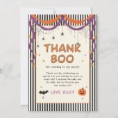 ハロウィンお誕生日パーティー キッズにおすすめ サンキューカード (正面)