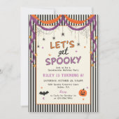 ハロウィンお誕生日パーティー 子供のゾクゾクする仮装パーティー 招待状 (正面)
