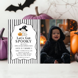 ハロウィンお誕生日フォト:子供たちを怖がらせよう 招待状