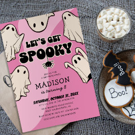 ハロウィンお誕生日会招待状 Let's Get Spooky 招待状