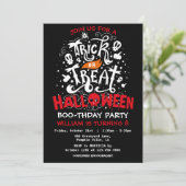ハロウィンお誕生日会 トリック・オア・トリート 招待状 (スタンド正面)