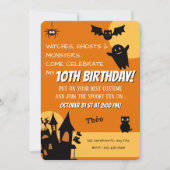 ハロウィンお誕生日会 招待状 (正面)