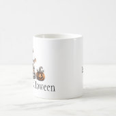 ハロウィンかかしデザインとジャック・オ・ランタン | コーヒーマグカップ (中央)