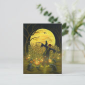 ハロウィンかかし葉書 ポストカード (スタンド正面)