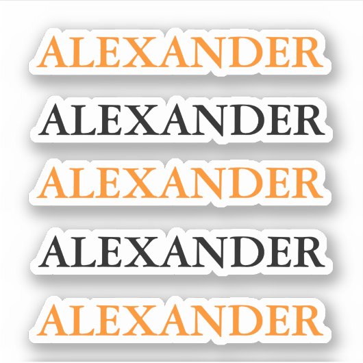 ハロウィンかわいいカスタムキッズ名の通学オレンジ シール (正面)