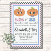 ハロウィンかわいいグルービーカボチャ性別の公開 招待状