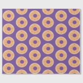 ハロウィンかわいいドーナツふりかける曇り ラッピングペーパー (フラット)