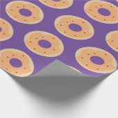 ハロウィンかわいいドーナツふりかける曇り ラッピングペーパー (角)