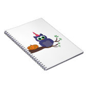 ハロウィンかわいいフクロウとカボチャ ノートブック (右側)