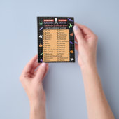 ハロウィンかわいい子供たち宝探しリスト チラシ (手)