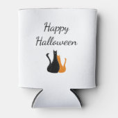 ハロウィンかわいい猫スケッチオレンジブラック猫ちゃん 缶クーラー (正面)