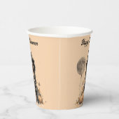 ハロウィンかわいらしの魔女と満月バルーン 紙コップ (右)