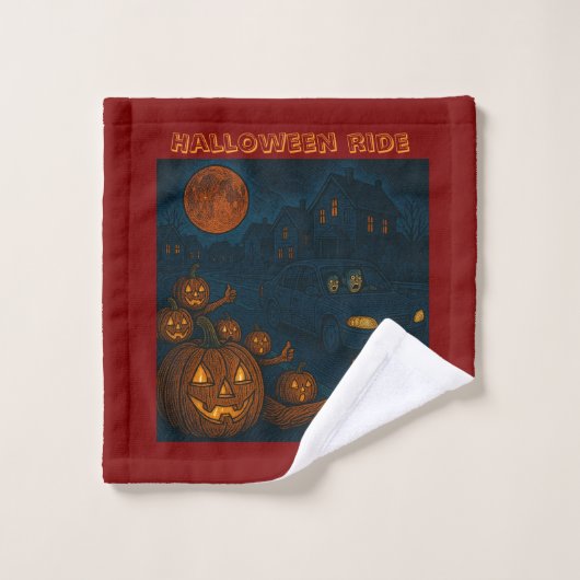 ハロウィンがあなたを狩る ウォッシュタオル (ウォッシュタオル)