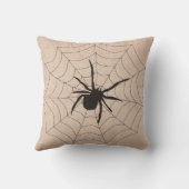 ハロウィンがくもの巣クモの巣に巻き込まれる クッション (裏面)