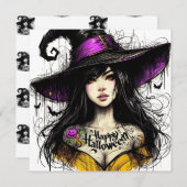 「ハロウィンがもっと魔女っぽく」Happy Halloween シーズンカード (正面/裏面)