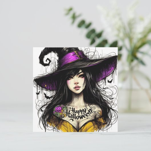 「ハロウィンがもっと魔女っぽく」Happy Halloween シーズンカード (スタンド正面)