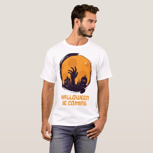 ハロウィンがやってくる Tシャツ (正面フル)