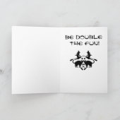 ハロウィンがダブルグリーティングカードを見る カード (内部)