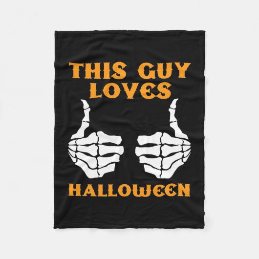 ハロウィンが大好きなの フリースブランケット (正面)
