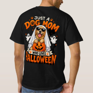 ハロウィンが大好きな犬のママ ゴールデンレトリバー Tシャツ