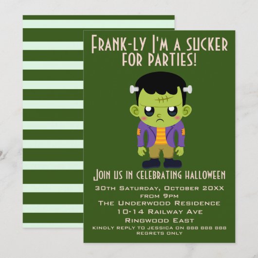 ハロウィンが大好き 招待状 (正面/裏面)