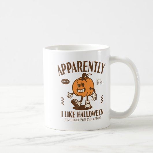 ハロウィンが好きなカボチャがおかしい コーヒーマグカップ (右)