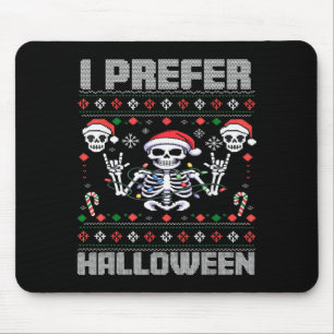 ハロウィンが好きなクリスマス おかしい どろぼう骨 マウスパッド