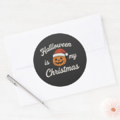 ハロウィンが私のクリスマス ラウンドシール (封筒)