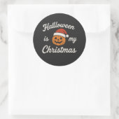 ハロウィンが私のクリスマス ラウンドシール (バッグ)