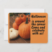 ハロウィンが近づいてるので、かぼちゃを飾ろう 招待状 (裏面)