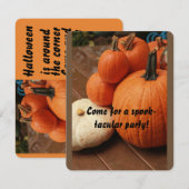 ハロウィンが近づいてるので、かぼちゃを飾ろう 招待状 (正面/裏面)