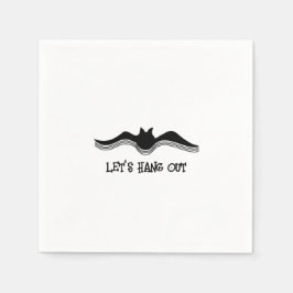 ハロウィンこうもり出つるよう スタンダードカクテルナプキン