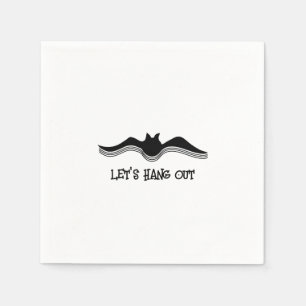 ハロウィンこうもり出つるよう スタンダードカクテルナプキン