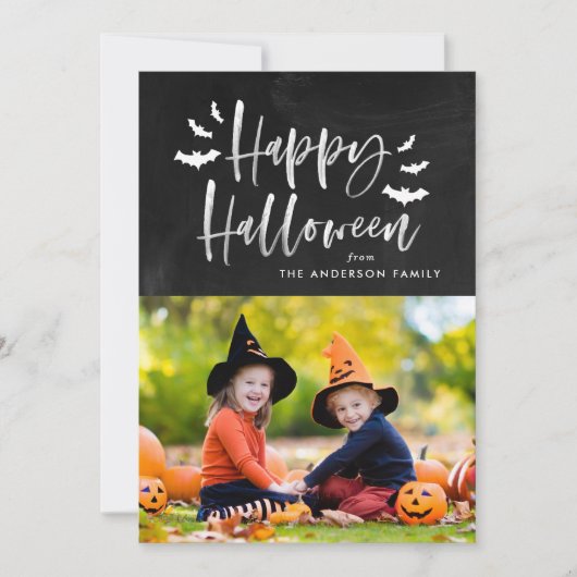 ハロウィンこうもり |ハロウィンフォトカード シーズンカード (正面)