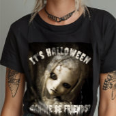 ハロウィンだね、友達になれるかな? 幽霊の人形 Tシャツ