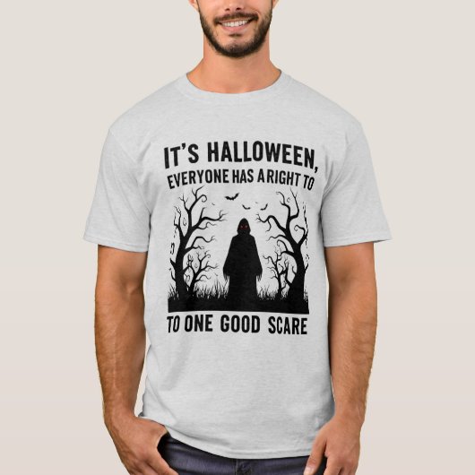ハロウィンだもの、いい具合に怖がらせてやるよ Tシャツ (正面)