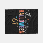 ハロウィンだよ 67 楽しい Six Seven メーム世代 A フリースブランケット (正面(横))