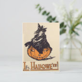 ハロウィンだ！（ヴィンテージ ハロウィンカード） ポストカード (スタンド正面)