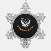 ハロウィンつるこうもりの本質 スノーフレークピューターオーナメント (正面)