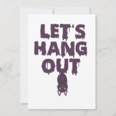 ハロウィンつるのこうもりギフトをおもしろい出そう 招待状 (正面)