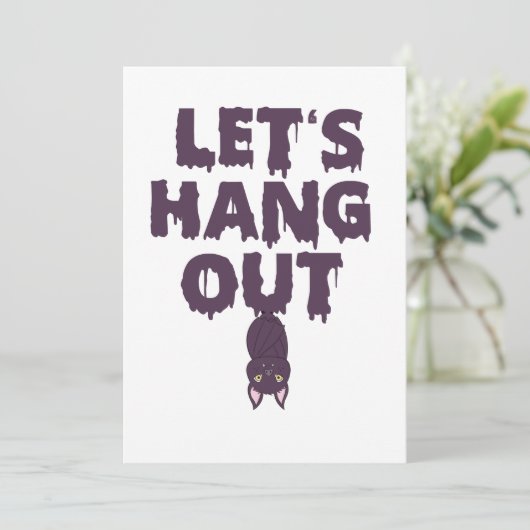 ハロウィンつるのこうもりギフトをおもしろい出そう 招待状 (スタンド正面)