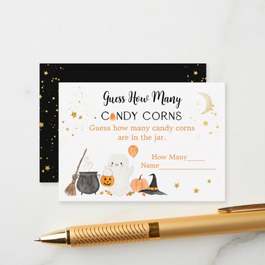 ハロウィンでゲス・ハウ・メニー・キャンディ・コーン・ゲーム エンクロージャーカード (正面/裏面インサイチュ)