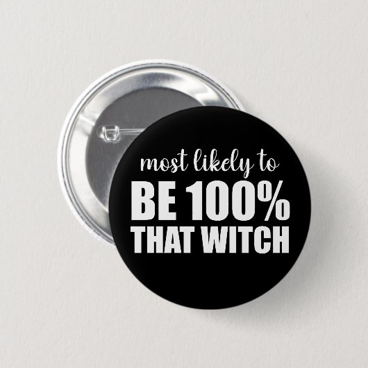 ハロウィンで多分100%魔法使い 缶バッジ (正面&裏面)