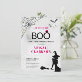 ハロウィンで彼女はブーを見つけた  ブライダルシャワー 招待状 (スタンド正面)