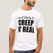 ハロウィンで最もリアルな怖さを演出する面白い Tシャツ (正面)