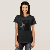 ハロウィンで驚いた怖い猫のセルフィー フランケ Tシャツ (正面フル)