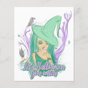 ハロウィンで魔女フライヤーを切ろう チラシ