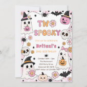 ハロウィンとおばけでキュートな2歳の誕生日パーティー 招待状 (正面)