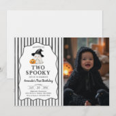 ハロウィンとおばけの2歳の誕生日フォト招待状 招待状 (正面/裏面)