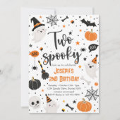 ハロウィンとお誕生日おめでとう 二歳 招待状 (正面)